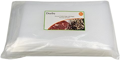 Vacuum Sealer Bags Sous Vide Bags Vacuum Packaging Pouches - Deefre 4 mil Thickness Commercial Grade Food Sealer Bags for FoodSaver and Sous Vide BPA Free Fit All Sealers (100 Pint Bags 6"x10")