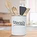 Farmhouse Utensil Holder - Perfect For Large Cooking Tools Like Spatulas - Retro Kitchen Utensil Holder Adds A Unique Vintage Decor Style To Every Kitchen