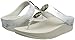 FitFlop Women's Pierra Flip Flop, Silver, 7 M US