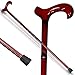 Black Friday Gift- Walking Cane Home Helper Unisex Mahogany-Stained Eucalyptus All-Wood Cane with Supportive Curved Handle and Balance Bottom Tip. A Wooden Walking Stick, from a New Edition wi