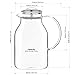 Tealyra - Glass Carafe 67.5 ounce - Stove-Top Safe - Heat Resistent Borosilicate - Large Pitcher - Teapot - Kettle - Hot and Iced Tea Water Juice Beverage - 2000ml