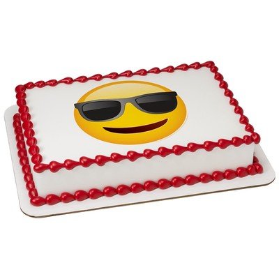 sunglasses emoji cake