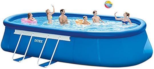 Intex 20ft X 12ft X 48in Oval Frame Pool Set with Filter Pump, Ladder, Ground Cloth & Pool Cover