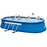 Intex 20ft X 12ft X 48in Oval Frame Pool Set with Filter Pump, Ladder, Ground Cloth & Pool Cover