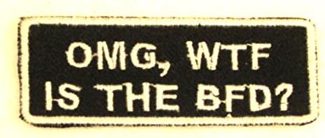 OMG, WTF IS THE BFD? Iron on Small Badge Patch for Biker Vest SB846