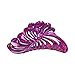 5 inch Large Jaw Clip Hair Claw with Leaf Design - Speckled Purple