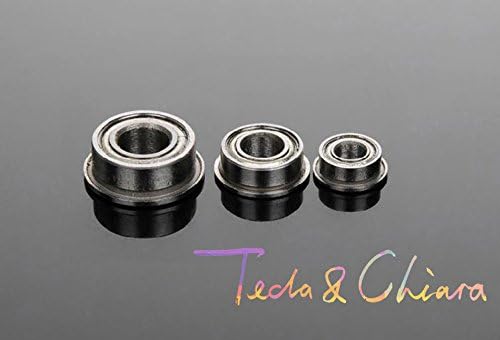 JPONLINE 10Pcs F6801 F6801-ZZ F6801ZZ F6801-2Z F6801Z zz z 2z F61801ZZ Flanged Flange Deep Groove Ball Bearings 12 x 21 x 5mm