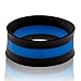 Arthletic Fit Ring Thin Line Men's Silicone Wedding Ring Powered Red Line/Blue Line (Blue Line, 10)
