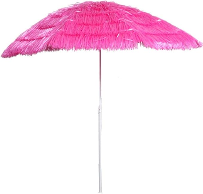 Pink Hawaii Parasol, Thatch umbrella, Beach Umbrella Hula Thatched Tiki