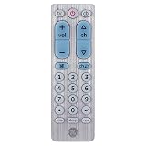 GE Universal Remote Control for Samsung, Vizio, LG, Sony, Sharp, Roku, Apple TV, RCA, Panasonic, Smart TVs, Streaming Players, Blu-ray, DVD, Simple Setup, 2-Device, Big Buttons, Silver, 33701 (Color: Brushed Nickel, Tamaño: Small/Compact)