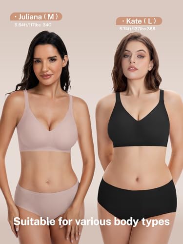 habibee Jelly Bra for Women No Underwire Comfort Seamless Bras Push Up Wireless Bras Full Coverage Bralettes
