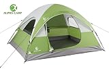ALPHA CAMP 3 Person Camping Tent - 7' x 8' Green