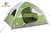 ALPHA CAMP 3/4 Person Camping Dome Tent with Carry Bag, Lightweight Waterproof Portable Backpacking Tent for Outdoor Camping/Hiking - 7' x 8' Green