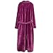 Richie House Women's Plush Soft Warm Fleece Bathrobe RH1591-E-XL Dark Purple