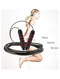 HKLEMAI Jump Rope Workout Skipping Rope Speed Fitness Training for Men Women Adult Gym Outdoor