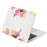 TOP CASE - Macbook Pro 13 Case Release 2017 & 2016, Floral Pattern Matte Hard Case for MacBook Pro 13-inch A1706 with Touch Bar / A1708 without Touch Bar ( Release 2017 & 2016 ) - Violet Reflection