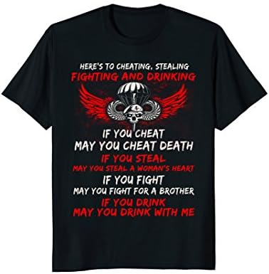 Paratrooper T-shirt, If You Drink May You Drink With Me