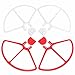 ELENKER 2 Pairs Snap On/Off Prop Guards for DJI Phantom 1 2 3 VISION + FC40 Red and White