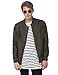 Classic Basic Style Zip Up Long Sleeves Bomber Jacket Olive L