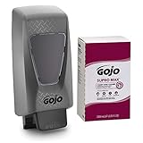 GOJO 7282-D2 Supro Max Hand Cleaner and Dispenser Starter Kit, Cherry Fragrance