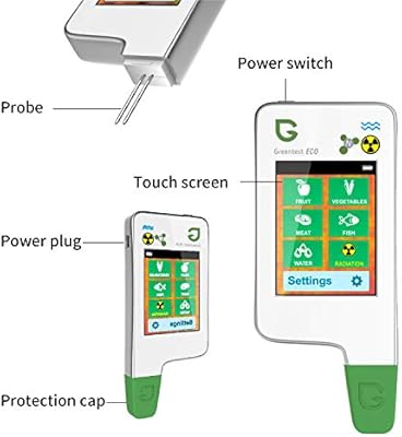 Greentest - Medidor digital portátil de nitrato para alimentos, detector de radiación de alimentos, contador de agua TDS para frutas, verduras, carne, pescado, agua: Amazon.es: Industria, empresas y ciencia