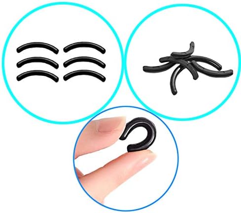 Ainkou 20pcs Universal Soft Silicone Eyelash Curler Replacement Pads Refill Pads for Eyelash Curler - Black - Image 4