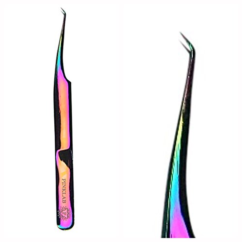 Rev Pro Rainbow Tweezer / 45 degree/Isolation/Eyelash Extension By PINKLAB