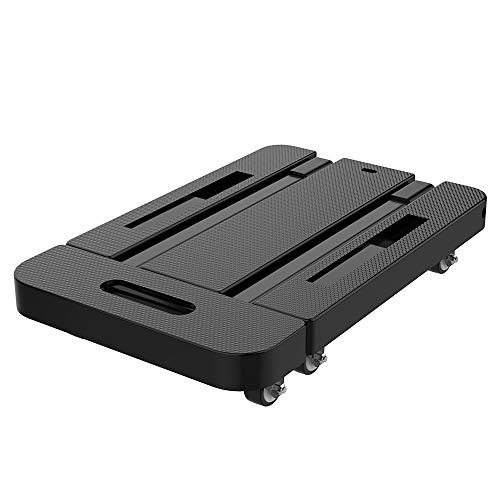 Upgraded Multifunctional Folding Hand Truck Dolly with Carrying Capacity up to 440LBS. 6 Wheels, 360 Rotating Platform Collapsible Trolley Cart for Shopping, Moving, Travelling, Auto and Office Use.