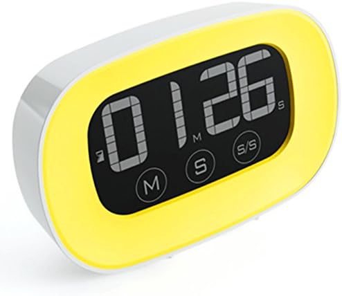 Comsun Touchscreen Timer for Cooking, Digital Kitchen Timer, Big Digits, Counts Up and Down, LED Backlight, Countdown Magnetic Loud Timer Large LCD Display