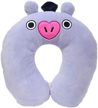 Surenhap Memory Travel Pillow Kpop BTS Cervical U-Shaped Cushion BT21 Compact Airplane Cushion