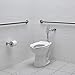 American Standard 5901100.020 Commercial Elongated Open Front Toilet Seat with Stainless Steel Hinge, 1.00 in Wide x 14.38 in Tall x 18.56 in Deep, White