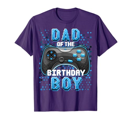 Dad of the Birthday Boy Matching Video Gamer Birthday Party T-Shirt