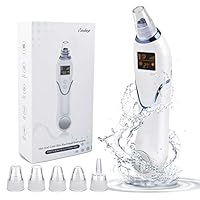 Easkep Blackhead Remover Pore Vacuum Cleaner, Blackhead Suction Kit Electric Face Nose Blackhead Remover Tools with Hot Cold Compress and 5 Replaceable Suction Head