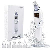 Easkep Blackhead Remover Pore Vacuum Cleaner, Blackhead Suction Kit Electric Face Nose Blackhead Remover Tools with Hot Cold Compress and 5 Replaceable Suction Head