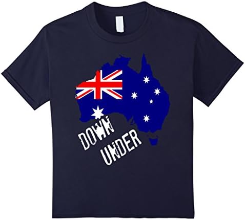 Kids NSW Australia Flag Australian Down Under T-Shirt 8 Navy