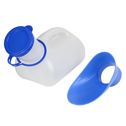 AWOKEN Unisex Potty Urinal for Car, Toliet Urinal for Men and Women, Bedpans Pee Bottle, With a Lid and Funnel, Plastic Can for Car, Old Man, Child and Diabetes for Camping Outdoor Travel