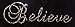 Believe Script Christian Faith Sparkly Bling Iron-on Rhinestone Crystal Heat Transfer by JCS Rhinestones