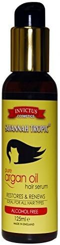 Savannah Tropic Pure Argan Oil Hair Serum "Restores &amp; Renews" Ideal For All Hair Types 125Ml 125 Milliliters