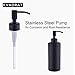 Soap Dispenser Stainless Steel Black, Kmeino Countertop Soap Dispenser Black Bottle 10 Oz, 300 ML Liquid Bottle for Kitchen Bathroom Hand Dish Lotion Dispenser