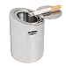 Car Ashtray, Newness Stainless Steel Modern Car Ashtray with Lid, Cigarette Ashtray for Car, Auto, Indoor Tabletop or Outdoor Use, Ash Holder for Smokers, Desktop Smoking Ash Tray for Home Office