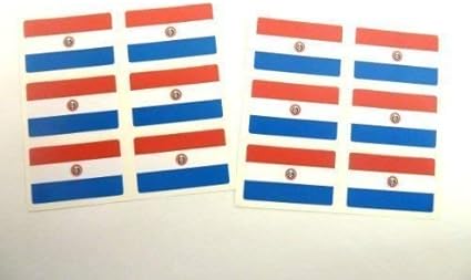 Amazon Co Jp Minilabel Miniステッカーパック 33 X Mm長方形 パラグアイself Stickラベル パラグアイ国旗ステッカー 文房具 オフィス用品