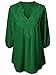 Women Fashion V Neck Lace Stitching Chiffon Plus Size Loose Blouse Tops 3XL