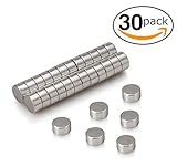 Small Round Craft & Refrigerator Magnets - Bulk Pack of 30 - Great for Art & Product Design