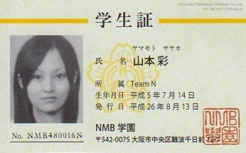 Amazon Nmb48 公式グッズ 学生証カード 山本彩 Nmb学園 アイドル 芸能人グッズ 通販