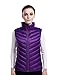 Puredown Women's Lightweight Down Packable Puffer Vest, Purple, S Size