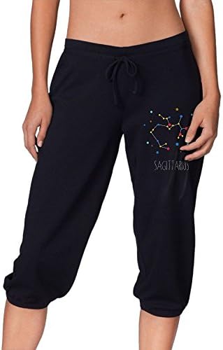 Jessicagf1990s Women Horoscope Sagittarius Drawstring Waist Cropped Shorts