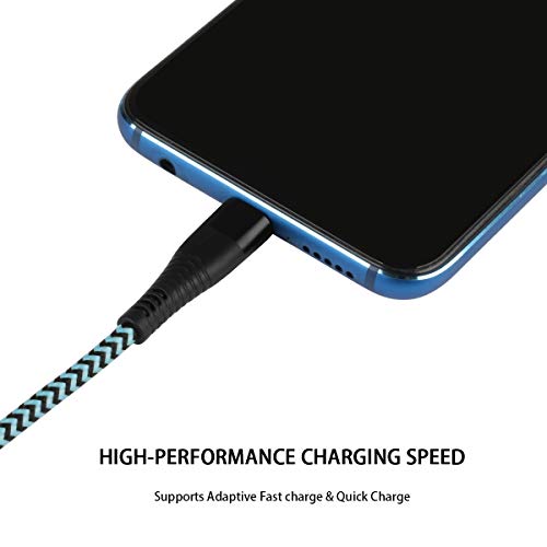 image for Short USB Type C Cable,Yostyle 1FT 3Pack Nylon Braided USB A to C Fast