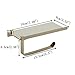 Beelee SUS 304 Stainless Steel Wall Mount Toilet Paper Holder, SUS304 Stainless Steel Bathroom Tissue Holder with Mobile Phone Storage Shelf, Golden