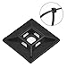 100 Pack Black Zip Tie Adhesive Mounts Self Adhesive Cable Base Holders with Black Multi-Purpose Cable Tie (Length 200 mm, Width 2.8 cm)