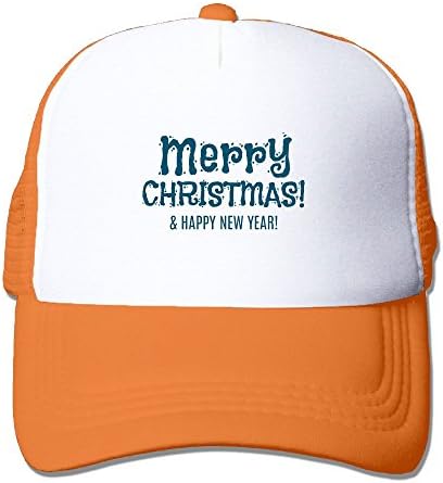 Djsaend Unisex Merry Christmas One Size Unisex Fitted Mesh Hat Baseball Caps Orange